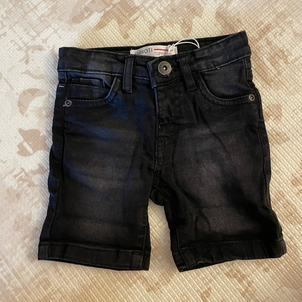 NWTS boys black denim shorts